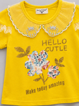 Baby Girls Floral Fancy T-Shirt – Cute Ruffle Sleeve Summer Top