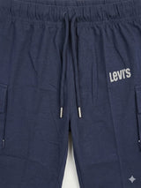 Boys Navy Blue Cargo Shorts with Side Pockets