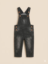 Boys Charcoal Grey Denim Dungaree – Casual Cotton Overalls