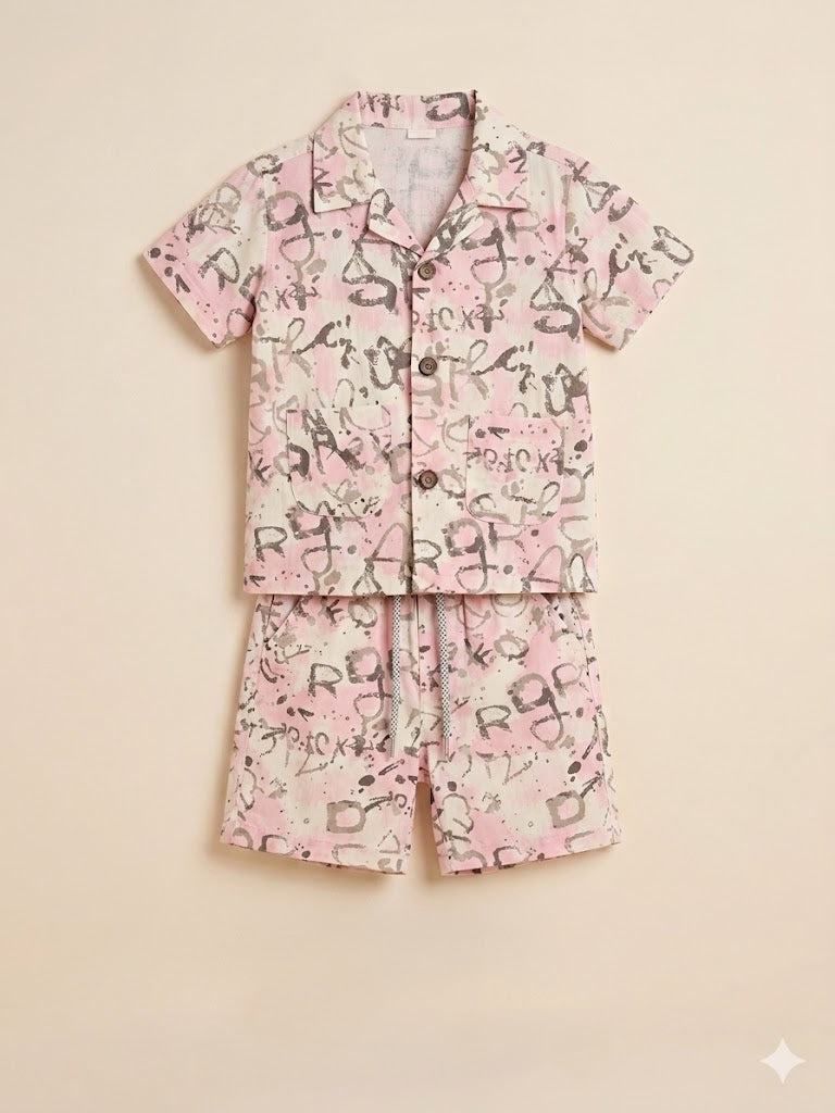 Boys Shirt & Shorts Set – Casual Cotton Summer Outfit