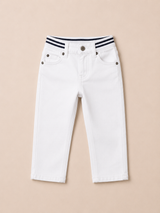 Off-White Casual Pants – Soft Cotton Smart Trousers