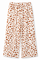 Girls Animal Print Wide Leg Culotte – Casual Summer Trousers