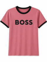 Boys Pink “BOSS” Printed T-Shirt