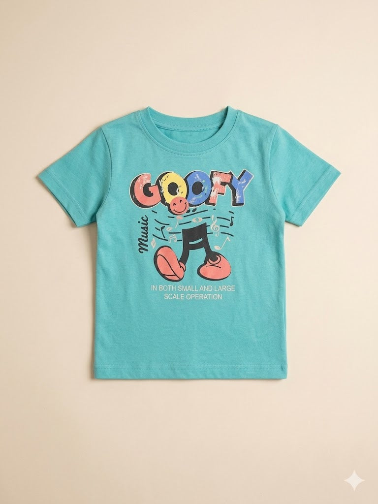 Boys Blue Graphic T-Shirt – Casual Cotton Short Sleeve Top