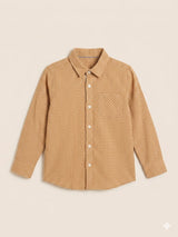 Boys Mustard Check Casual Shirt