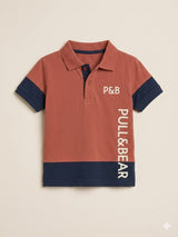 Boys Rust maroon Polo T-Shirt – Casual Cotton Short Sleeve Top