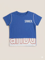 Boys Blue Graphic T-Shirt – Casual Cotton Short Sleeve Top