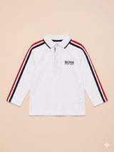 Boys White Graphic Sweatshirt – Casual Cotton Long Sleeve Top