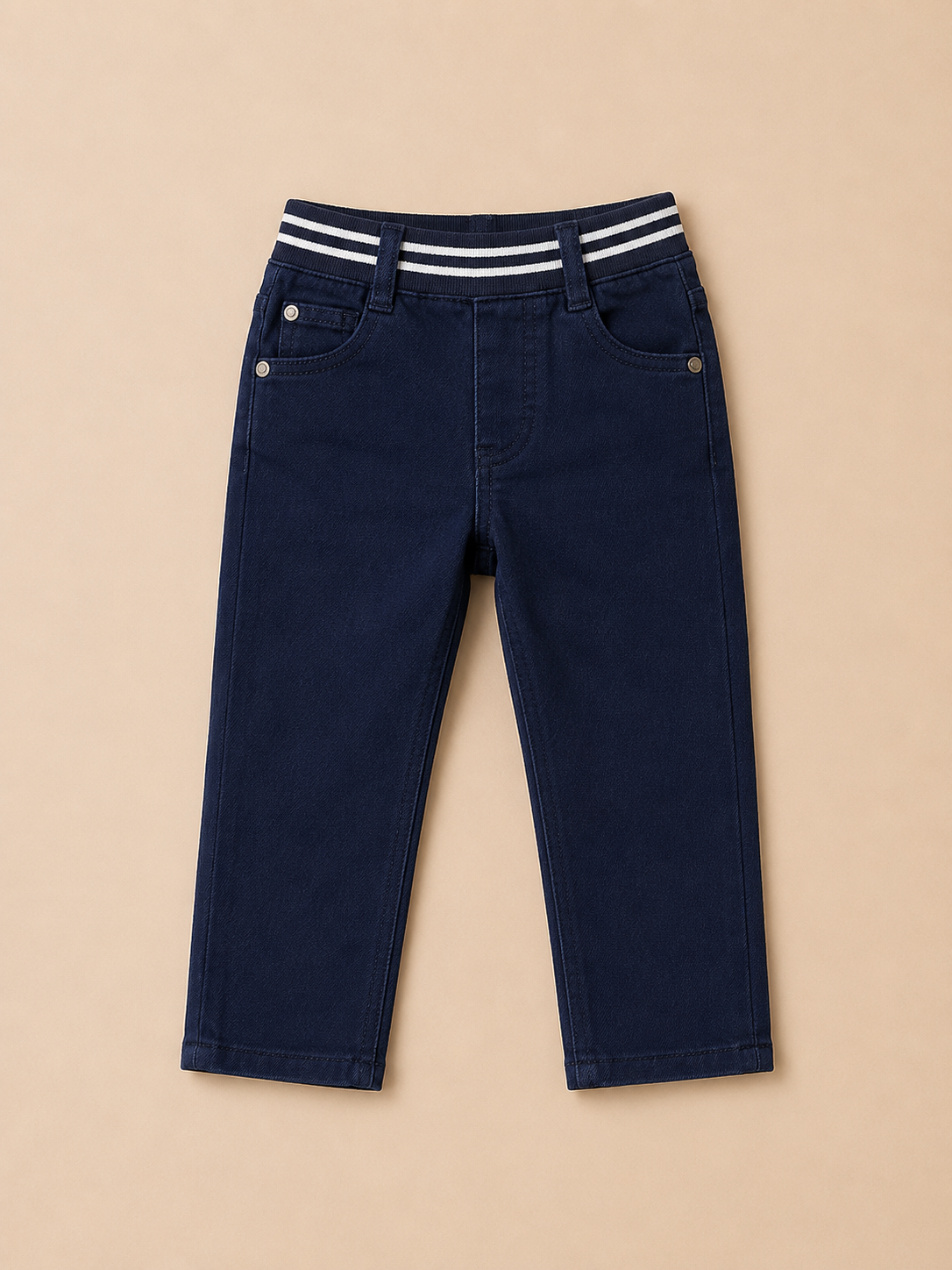 Boys Navy Blue Casual Pants – Soft Cotton Everyday Trousers