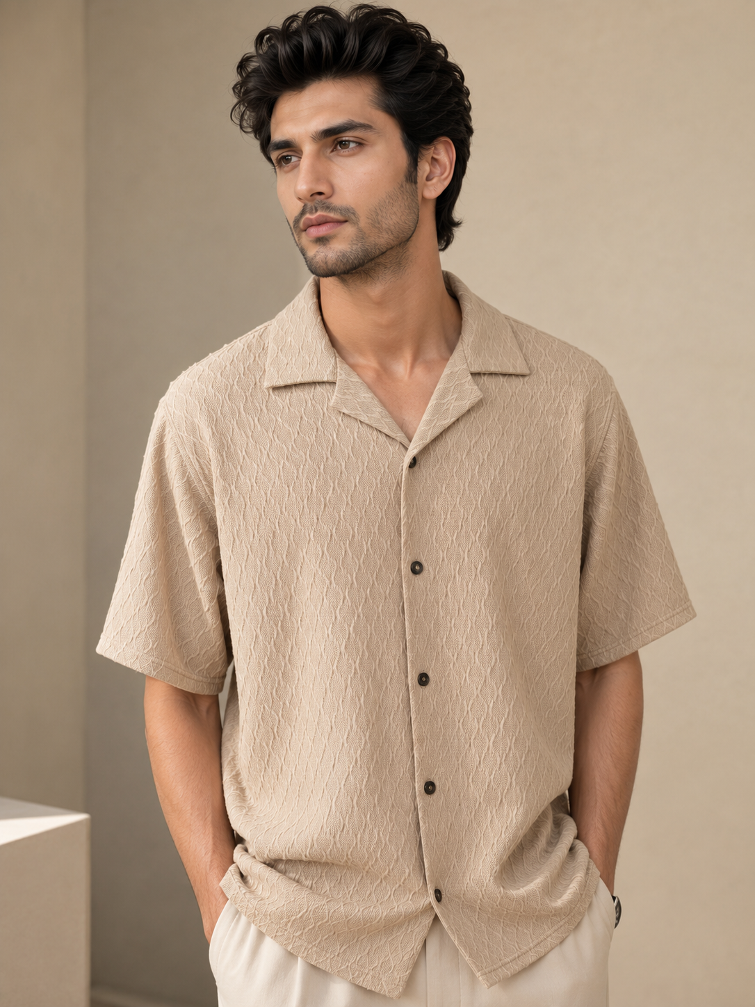 Men Cot Collar Shirt