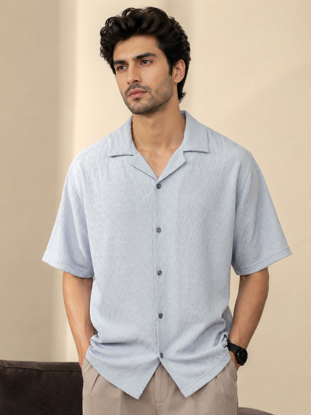 Men Coat Collar shirt