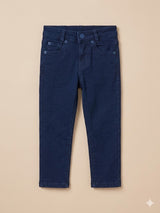 Boys Navy Blue Smart Casual Pants – Soft Cotton Everyday Trousers