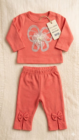 Baby Full Sleeve Romper Set – Soft Cotton Outfit (Red)
